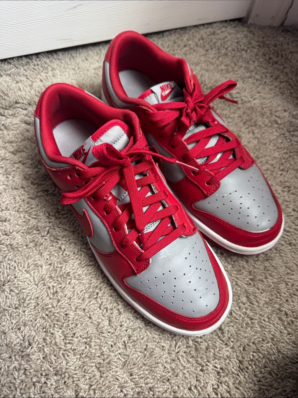 Nike Men’s Low-Top Dunks — Red & Gray “UNLV”